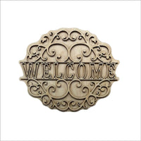 Welcome 3D Laser Cut Door Sign – Baltic Birch Wood Craft Supplies | DIY Kit HM105 - The Wood Shape Store