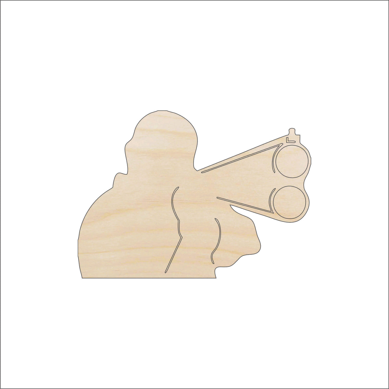 Man Hunting Wood Craft Shape - Laser Cut Baltic Birch Unfinished DIY Wood Art Supplies HNT16 - The Wood Shape Store