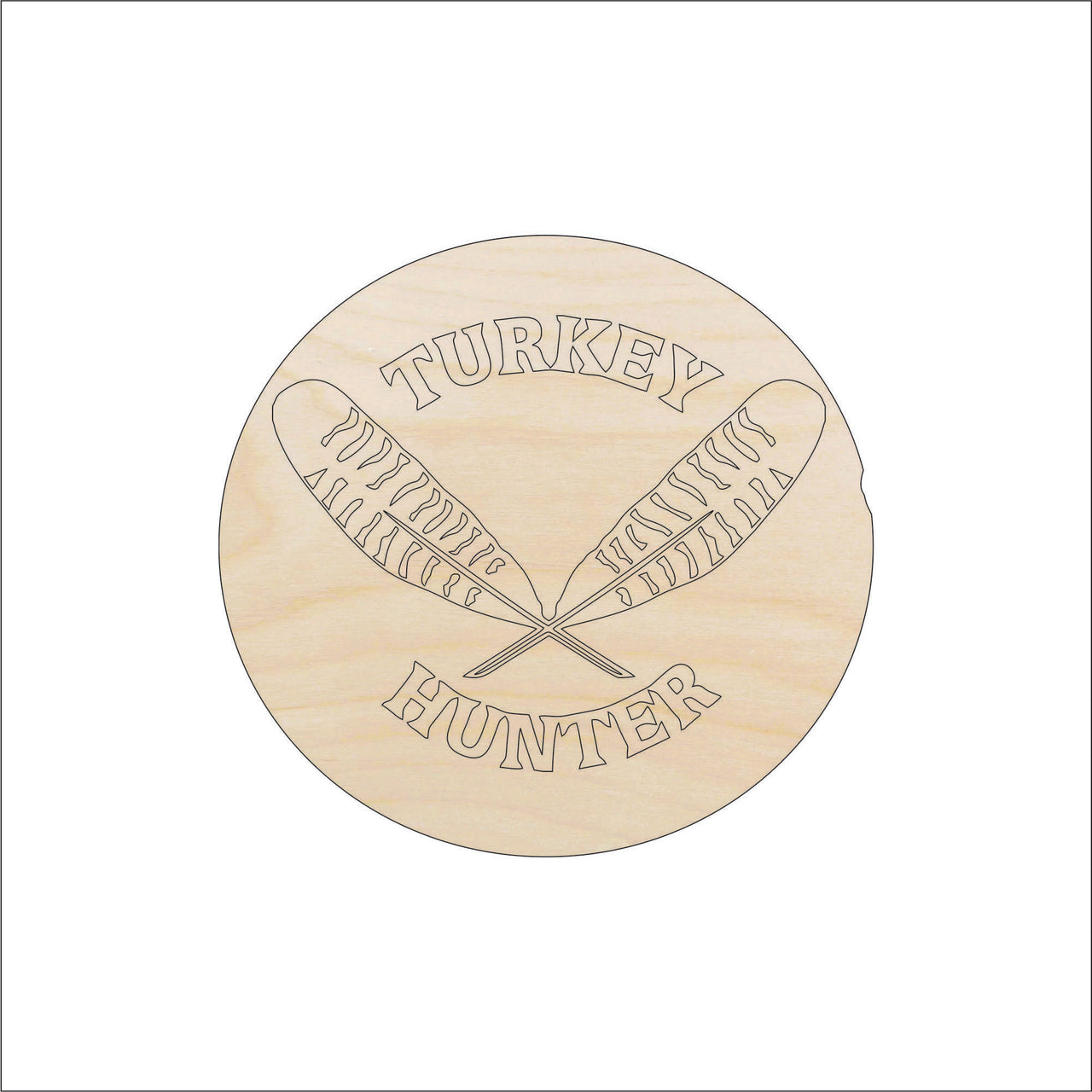 Turkey Hunt Wood Craft Shape - Laser Cut Baltic Birch Unfinished DIY Wood Art Supplies HNT18 - The Wood Shape Store
