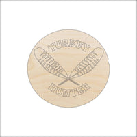 Turkey Hunt Wood Craft Shape - Laser Cut Baltic Birch Unfinished DIY Wood Art Supplies HNT18 - The Wood Shape Store