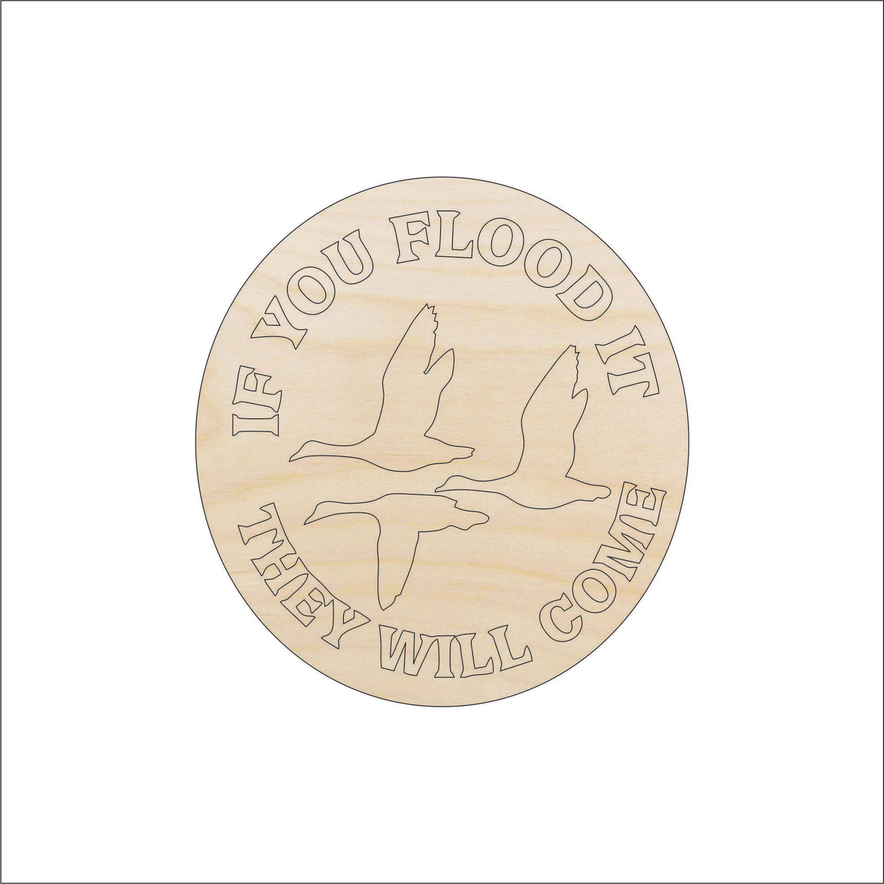 Goose Hunting Wood Craft Shape - Laser Cut Baltic Birch Unfinished DIY Wood Art Supplies HNT19 - The Wood Shape Store