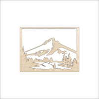 Fishing Scene Wood Craft Shape - Laser Cut Baltic Birch Unfinished DIY Wood Art Supplies HNT23 - The Wood Shape Store