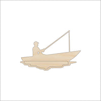 Fishing Boat Wood Craft Shape – Laser Cut Baltic Birch Unfinished DIY Wood Art Supplies HNT3 - The Wood Shape Store