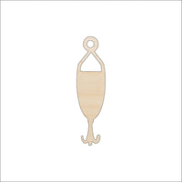 Fishing Hook Wood Craft Shape - Laser Cut Baltic Birch Unfinished DIY Wood Art Supplies HNT5 - The Wood Shape Store