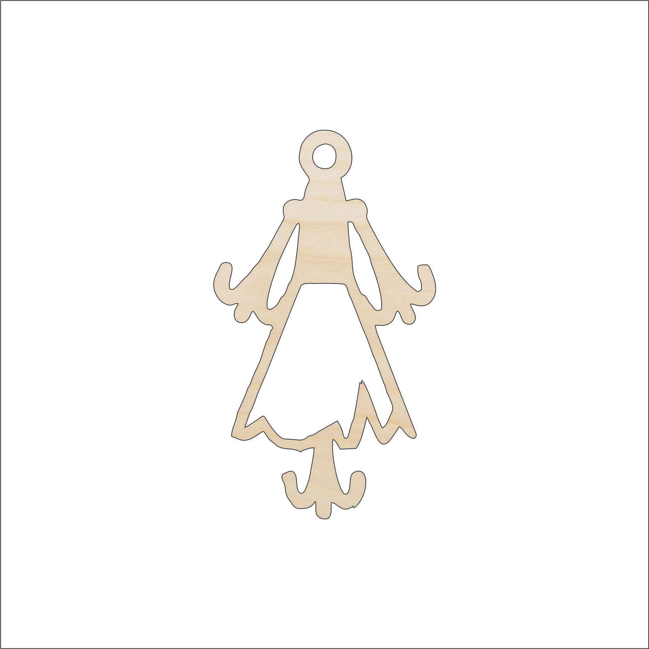 Fishing Hook Wood Craft Shape - Laser Cut Baltic Birch Unfinished DIY Wood Art Supplies HNT6 - The Wood Shape Store