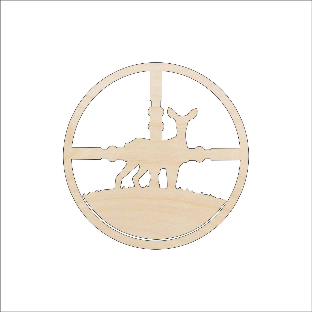 Deer Wood Craft Shape - Laser Cut Baltic Birch Unfinished DIY Wood Art Supplies HNT7 - The Wood Shape Store