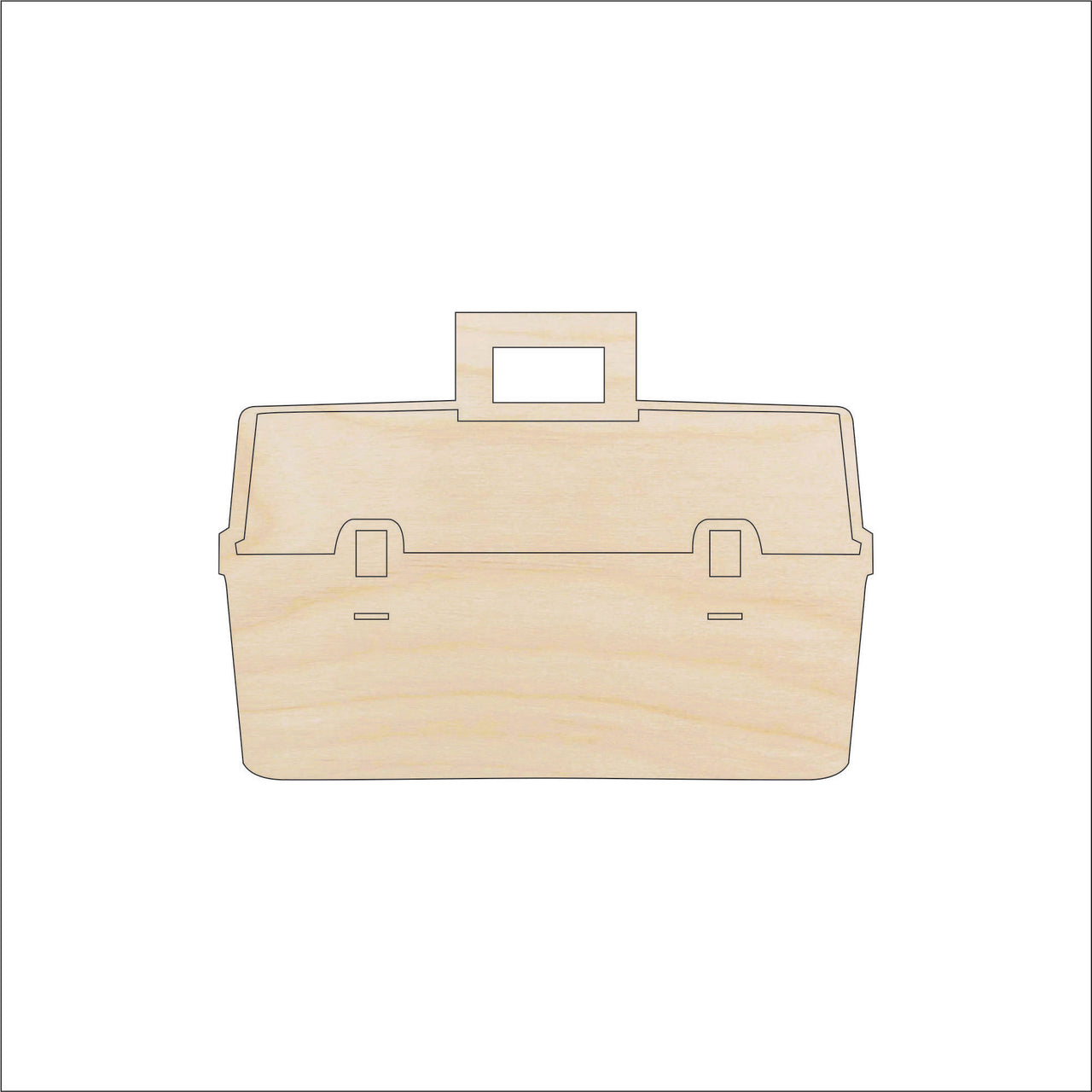 Tackle Box Wood Craft Shape - Laser Cut Baltic Birch Unfinished DIY Wood Art Supplies HNT8 - The Wood Shape Store