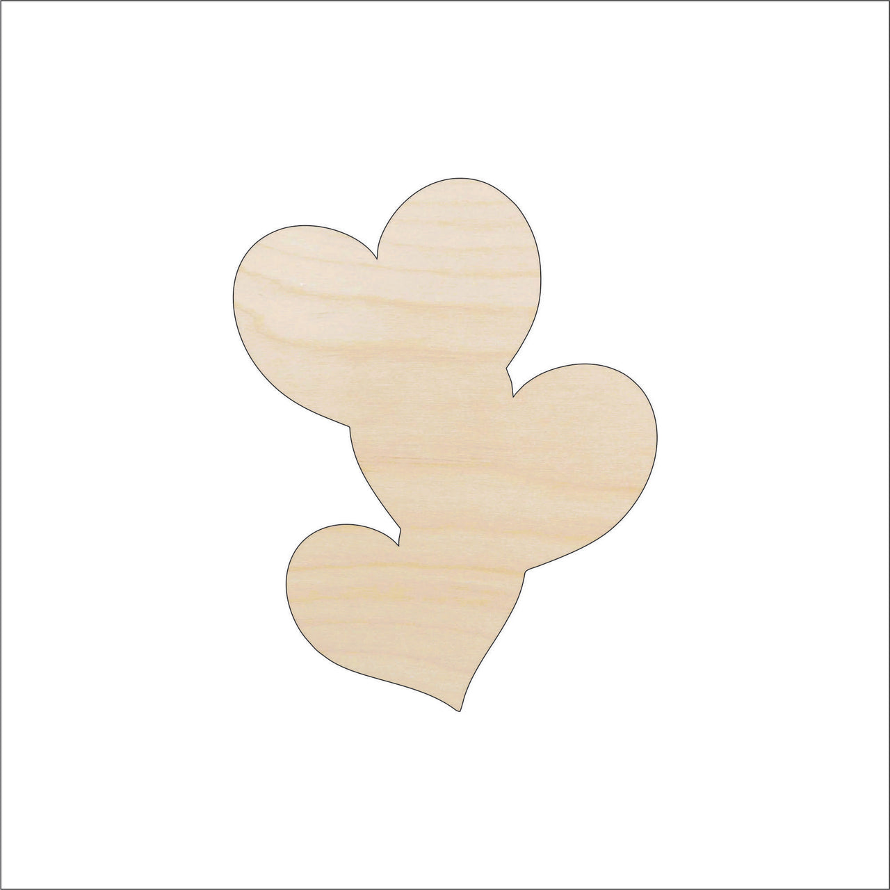 Heart Wood Craft Shape - Laser Cut Baltic Birch Unfinished DIY Wood Art Supplies HRT10 - The Wood Shape Store