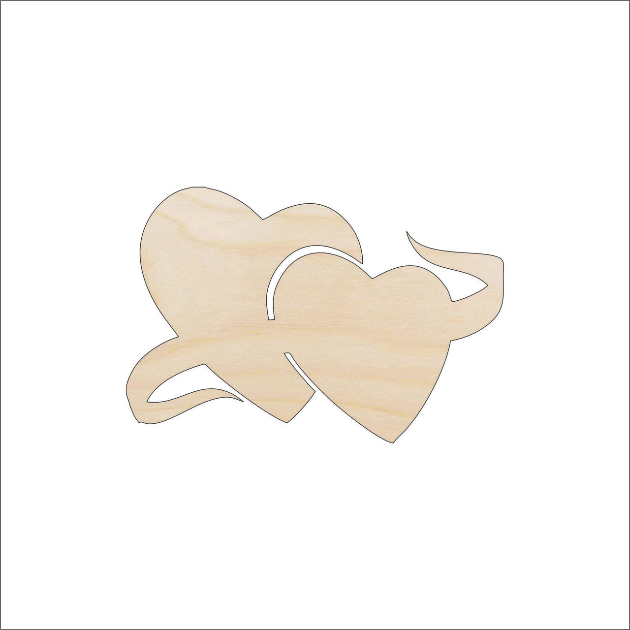 Heart Wood Craft Shape - Laser Cut Baltic Birch Unfinished DIY Wood Art Supplies HRT11 - The Wood Shape Store