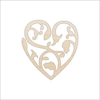 Heart Wood Craft Shape - Laser Cut Baltic Birch Unfinished DIY Wood Art Supplies HRT13 - The Wood Shape Store