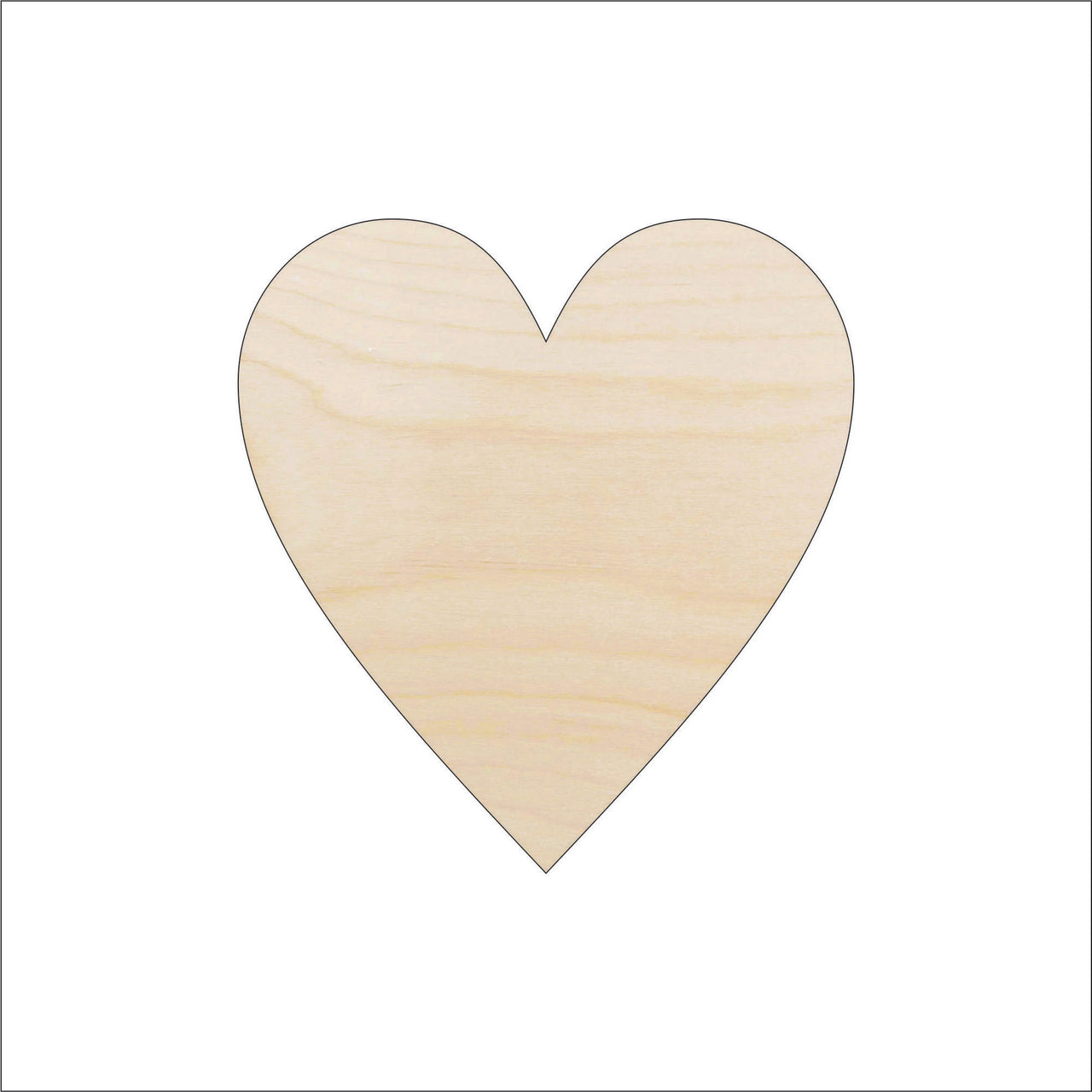 Heart Wood Craft Shape - Laser Cut Baltic Birch Unfinished DIY Wood Art Supplies HRT14 - The Wood Shape Store