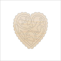 Heart Wood Craft Shape - Laser Cut Baltic Birch Unfinished DIY Wood Art Supplies HRT15 - The Wood Shape Store