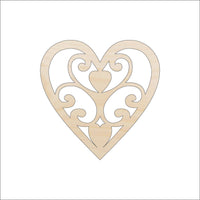 Heart Wood Craft Shape - Laser Cut Baltic Birch Unfinished DIY Wood Art Supplies HRT16 - The Wood Shape Store