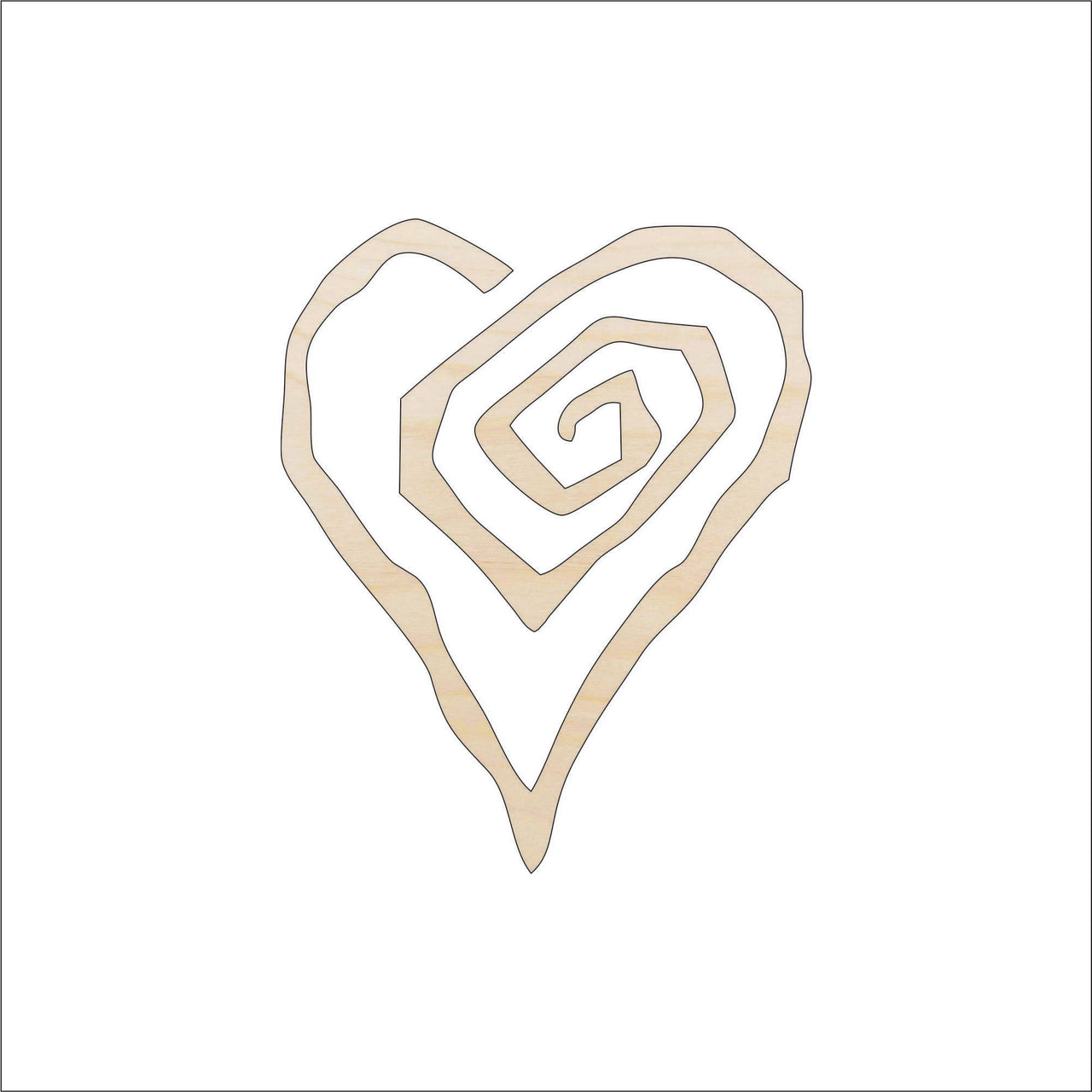 Heart Wood Craft Shape - Laser Cut Baltic Birch Unfinished DIY Wood Art Supplies HRT17 - The Wood Shape Store