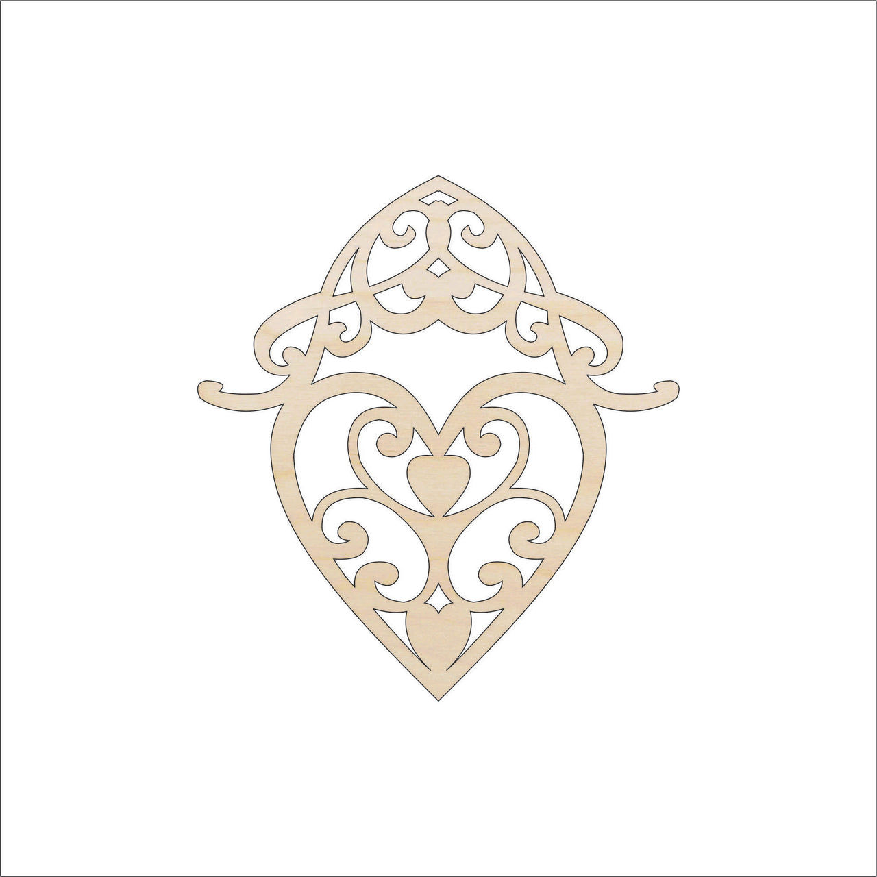 Heart Wood Craft Shape - Laser Cut Baltic Birch Unfinished DIY Wood Art Supplies HRT18 - The Wood Shape Store