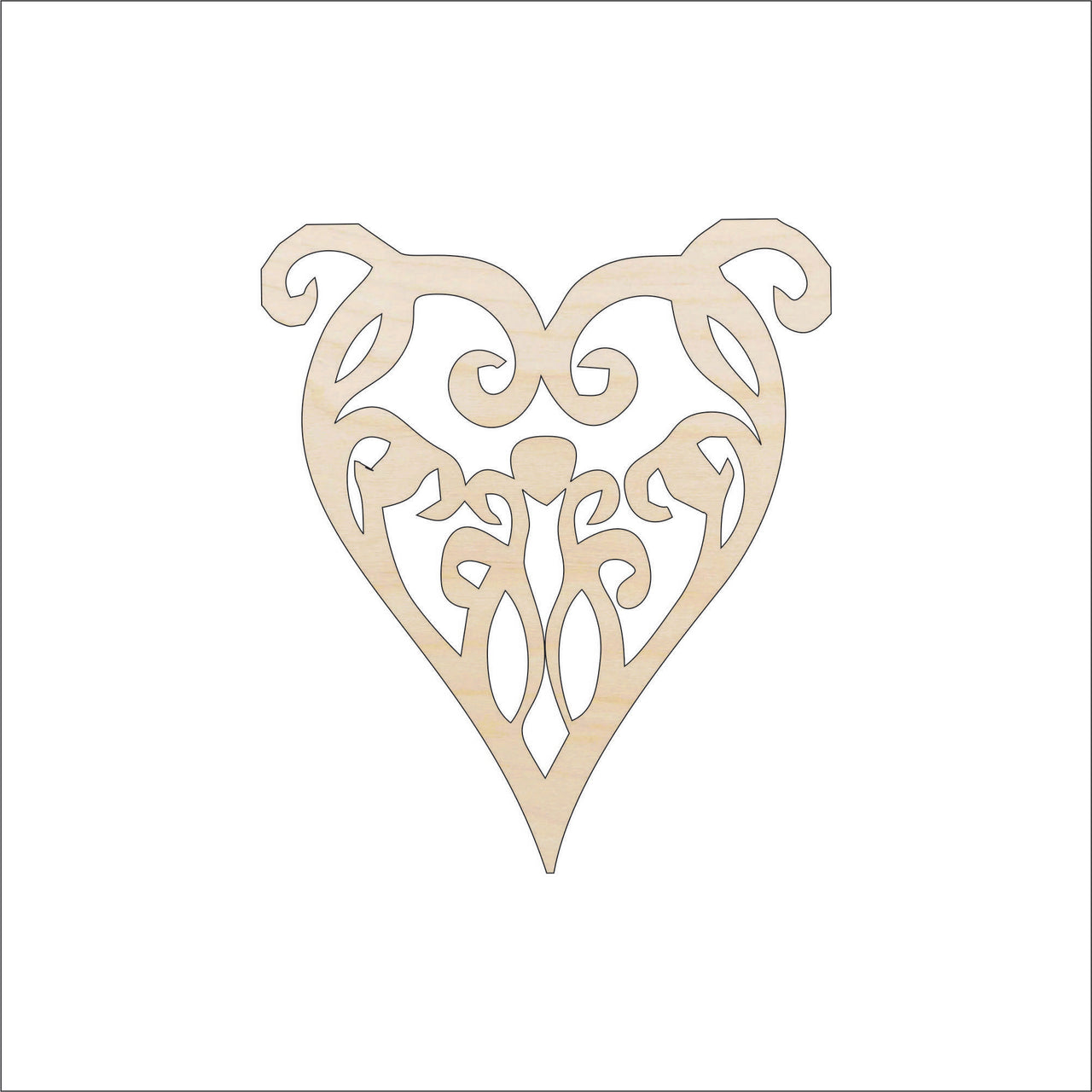 Heart Wood Craft Shape - Laser Cut Baltic Birch Unfinished DIY Wood Art Supplies HRT1 - The Wood Shape Store