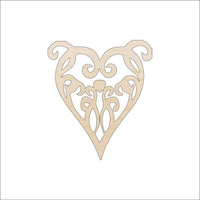 Heart Wood Craft Shape - Laser Cut Baltic Birch Unfinished DIY Wood Art Supplies HRT1 - The Wood Shape Store