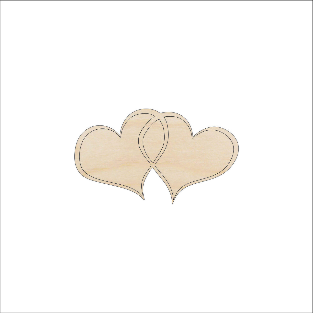 Heart Wood Craft Shape - Laser Cut Baltic Birch Unfinished DIY Wood Art Supplies HRT21 - The Wood Shape Store