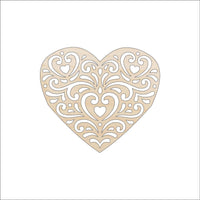 Heart Wood Craft Shape - Laser Cut Baltic Birch Unfinished DIY Wood Art Supplies HRT2 - The Wood Shape Store