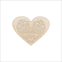 Heart Wood Craft Shape - Laser Cut Baltic Birch Unfinished DIY Wood Art Supplies HRT4 - The Wood Shape Store