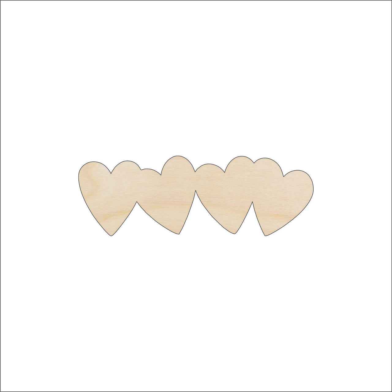 Heart Wood Craft Shape - Laser Cut Baltic Birch Unfinished DIY Wood Art Supplies HRT7 - The Wood Shape Store