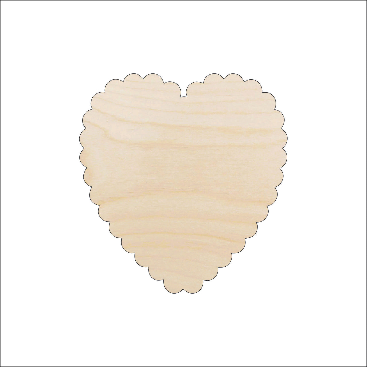 Heart Wood Craft Shape - Laser Cut Baltic Birch Unfinished DIY Wood Art Supplies HRT9 - The Wood Shape Store