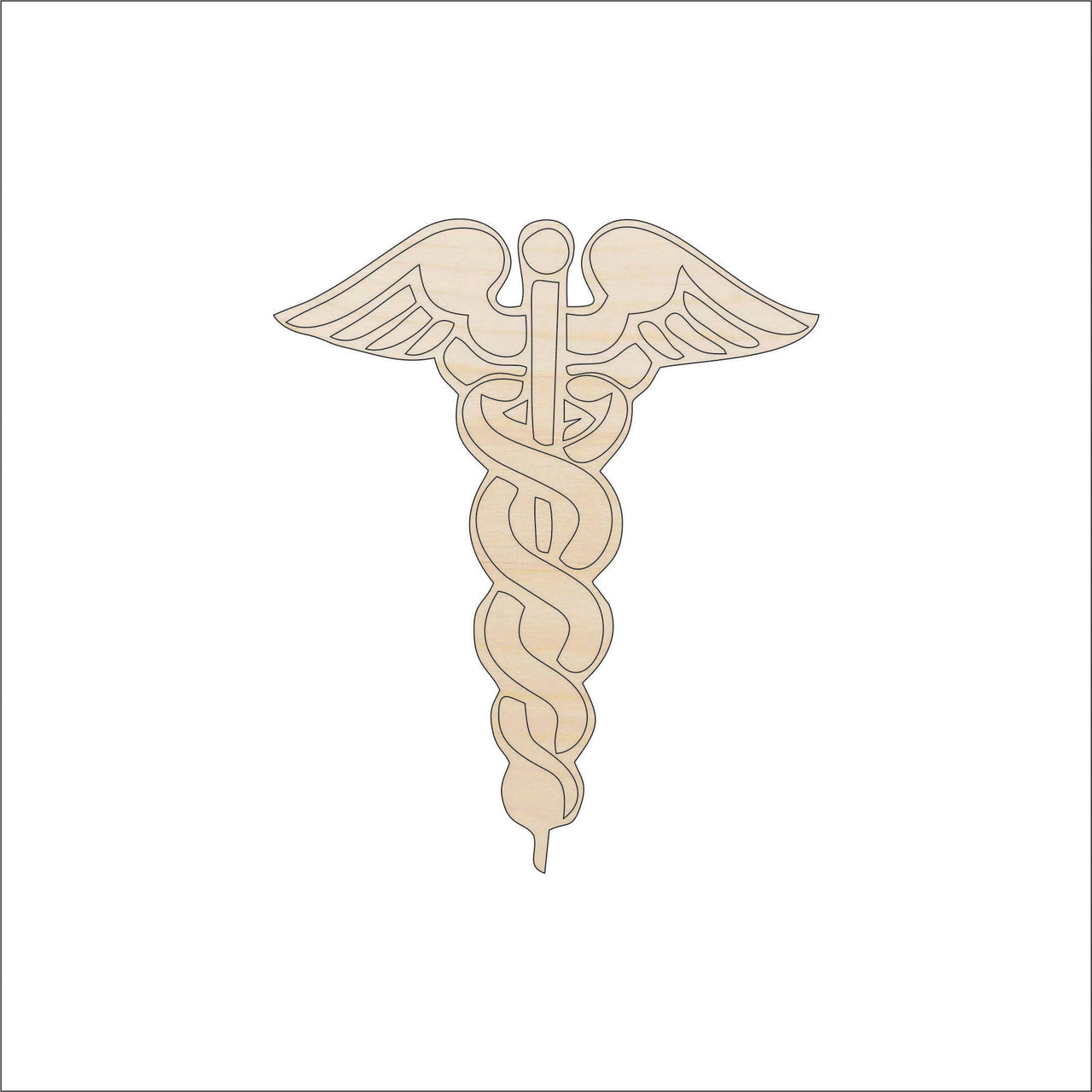 Medical Symbol Wood Craft Shape - Laser Cut Baltic Birch Unfinished DIY Wood Art Supplies MED2 - The Wood Shape Store