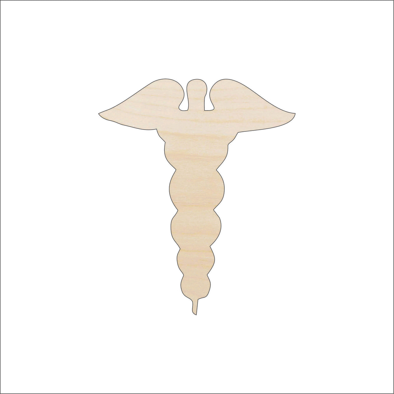 Medical Sign Wood Craft Shape - Laser Cut Baltic Birch Unfinished DIY Wood Art Supplies MED4 - The Wood Shape Store