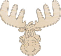 Moose Wood Craft Shape - Laser Cut Baltic Birch Unfinished DIY Wood Art Supplies MUS27 - The Wood Shape Store