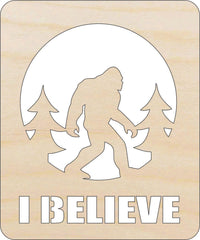 Bigfoot Wood Craft Shape – Laser Cut Baltic Birch Unfinished DIY Wood Art Supplies MYTH121 - The Wood Shape Store