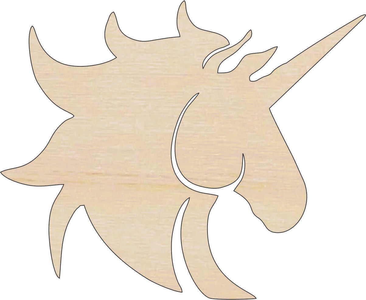 Unicorn Wood Craft Shape Laser Cut Out and Unfinished DIY Craft Supply MYTH161 - The Wood Shape Store