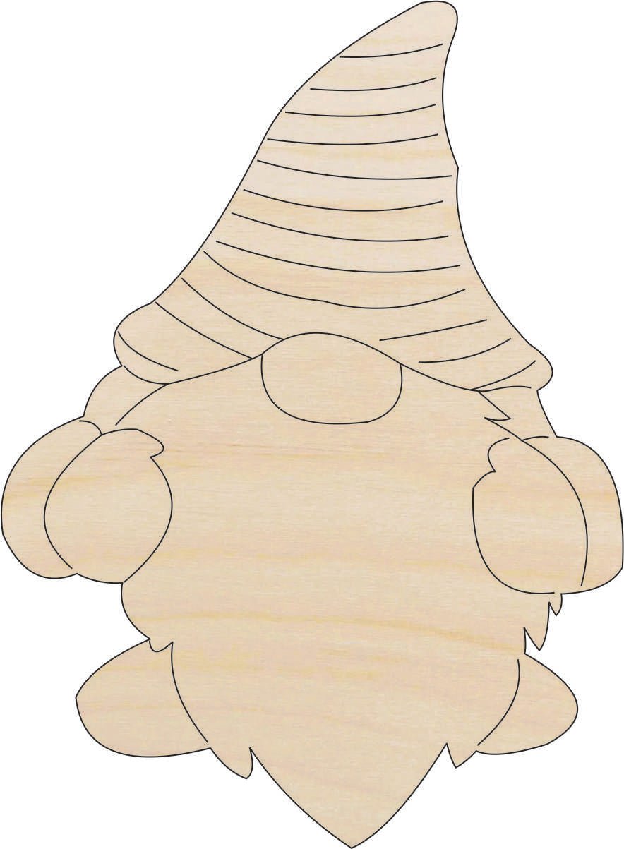 Gnome Wood Craft Shape Laser Cut Out and Unfinished DIY Craft Supply MYTH165 - The Wood Shape Store