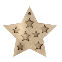 America 3D Laser Cut Ornament – Baltic Birch Wood Craft Supplies | DIY Wood Ornament Kit US3 - The Wood Shape Store