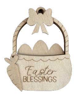 Easter 3D Laser Cut Ornament – Baltic Birch Wood Craft Supplies | DIY Wood Ornament Kit ES10 - The Wood Shape Store
