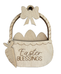 3D Ornament Easter 5 Pieces Laser Cut Out Unfinished ORN285 3D Ornament Easter 5 Pieces Laser Cut Out Unfinished ORN285
