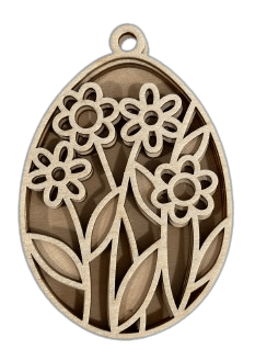 Easter 3D Laser Cut Ornament – Baltic Birch Wood Craft Supplies | DIY Wood Ornament Kit ES53 - The Wood Shape Store