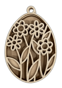 Easter 3D Laser Cut Ornament – Baltic Birch Wood Craft Supplies | DIY Wood Ornament Kit ES53 - The Wood Shape Store