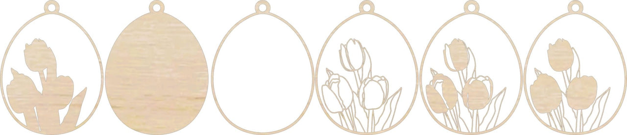 Easter 3D Laser Cut Ornament – Baltic Birch Wood Craft Supplies | DIY Wood Ornament Kit ES59 - The Wood Shape Store