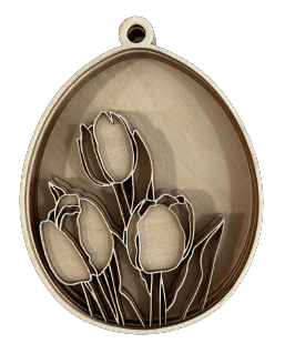 Easter 3D Laser Cut Ornament – Baltic Birch Wood Craft Supplies | DIY Wood Ornament Kit ES59 - The Wood Shape Store