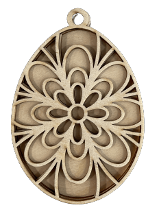 Easter 3D Laser Cut Ornament – Baltic Birch Wood Craft Supplies | DIY Wood Ornament Kit ES11 - The Wood Shape Store