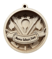 Golf 3D Laser Cut Ornament – Baltic Birch Wood Craft Supplies | DIY Wood Ornament Kit SP3 - The Wood Shape Store