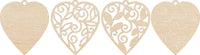 Heart 3D Laser Cut Ornament – Baltic Birch Wood Craft Supplies | DIY Wood Ornament Kit VL1 - The Wood Shape Store