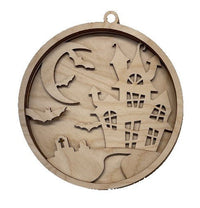 Halloween 3D Laser Cut Ornament – Baltic Birch Wood Craft Supplies | DIY Wood Ornament Kit HA32 - The Wood Shape Store