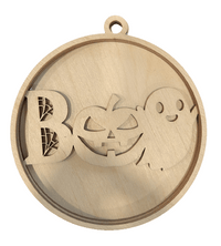 Ghost 3D Laser Cut Ornament – Baltic Birch Wood Craft Supplies | DIY Wood Ornament Kit HA23 - The Wood Shape Store