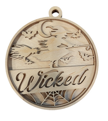 3D Ornament Witch 3 Pieces Laser Cut Out Unfinished ORN304 3D Ornament Witch 3 Pieces Laser Cut Out Unfinished ORN304