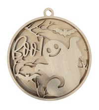 Ghost 3D Laser Cut Ornament – Baltic Birch Wood Craft Supplies | DIY Wood Ornament Kit HA20 - The Wood Shape Store