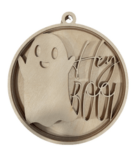 Ghost 3D Laser Cut Ornament – Baltic Birch Wood Craft Supplies | DIY Wood Ornament Kit HA19 - The Wood Shape Store