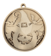 Pumpkin 3D Laser Cut Ornament – Baltic Birch Wood Craft Supplies | DIY Wood Ornament Kit HA14 - The Wood Shape Store