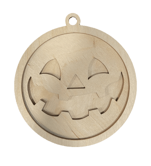 Pumpkin 3D Laser Cut Ornament – Baltic Birch Wood Craft Supplies | DIY Wood Ornament Kit HA24 - The Wood Shape Store