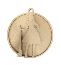 Witch 3D Laser Cut Ornament – Baltic Birch Wood Craft Supplies | DIY Wood Ornament Kit HA22 - The Wood Shape Store